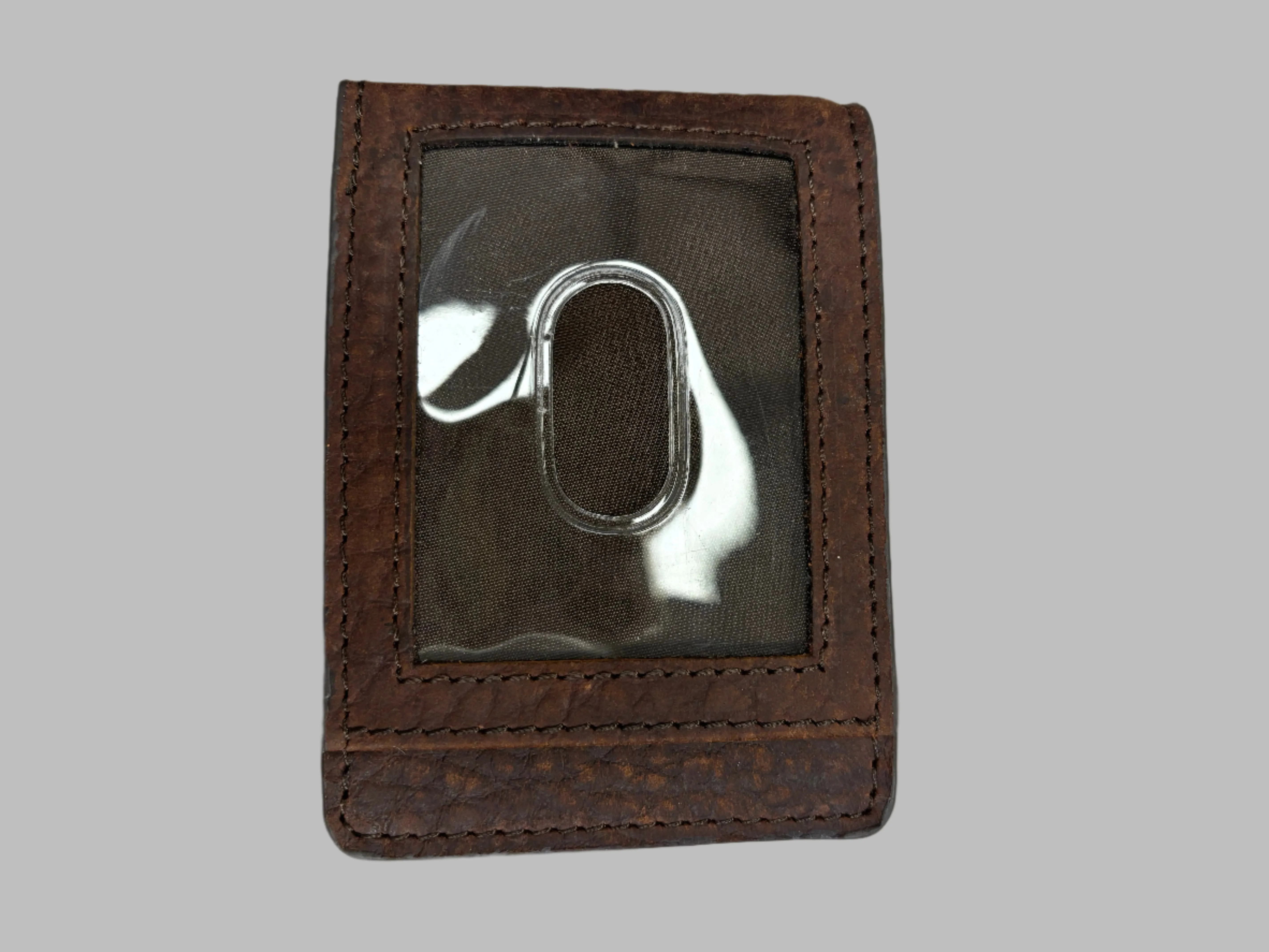 Ariat Men’s Tan Croc Embossed Roughout Leather Money Clip Bi-Fold Wallet A3561108