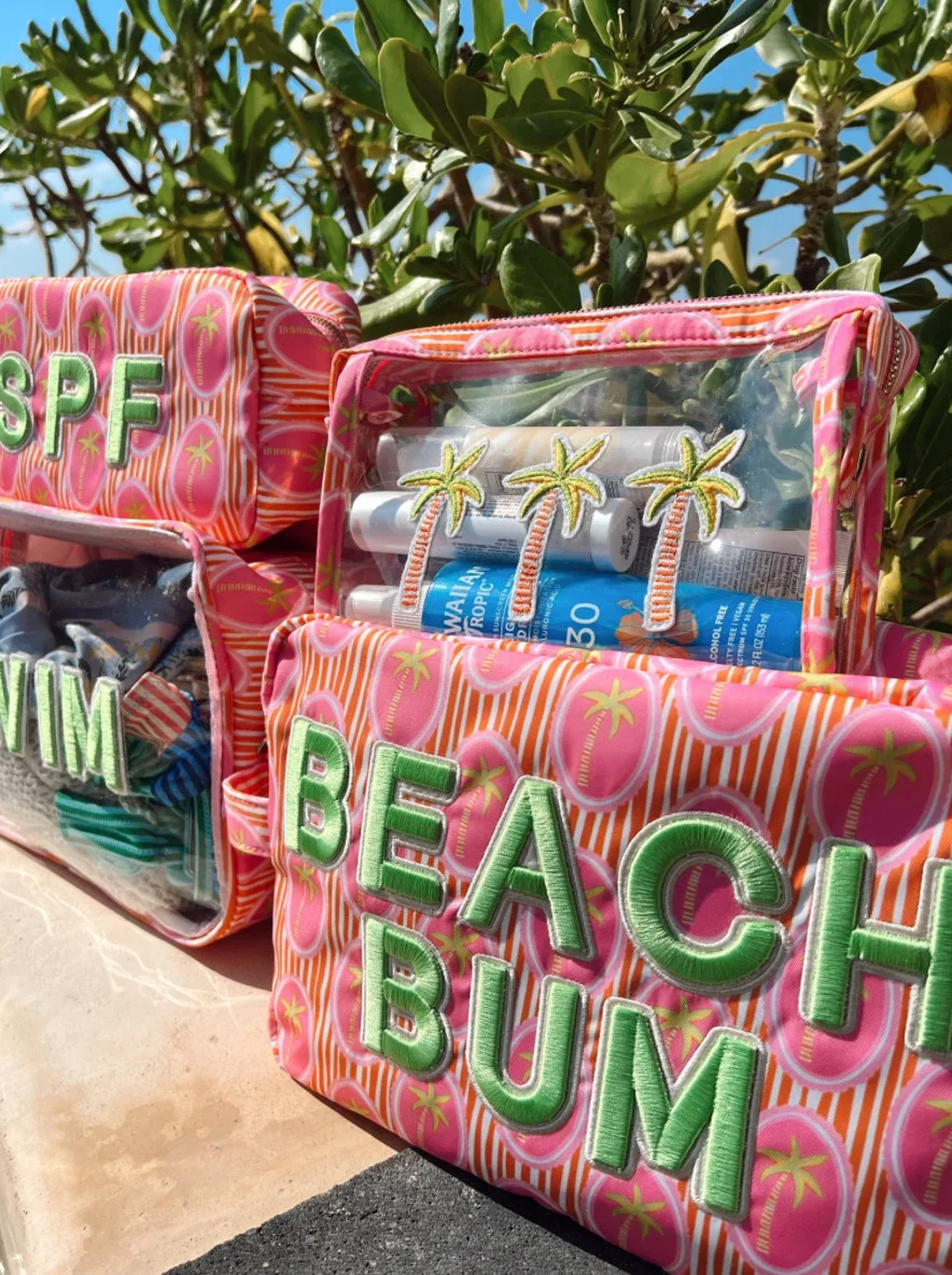 Beach Bum - Pink Palms XL