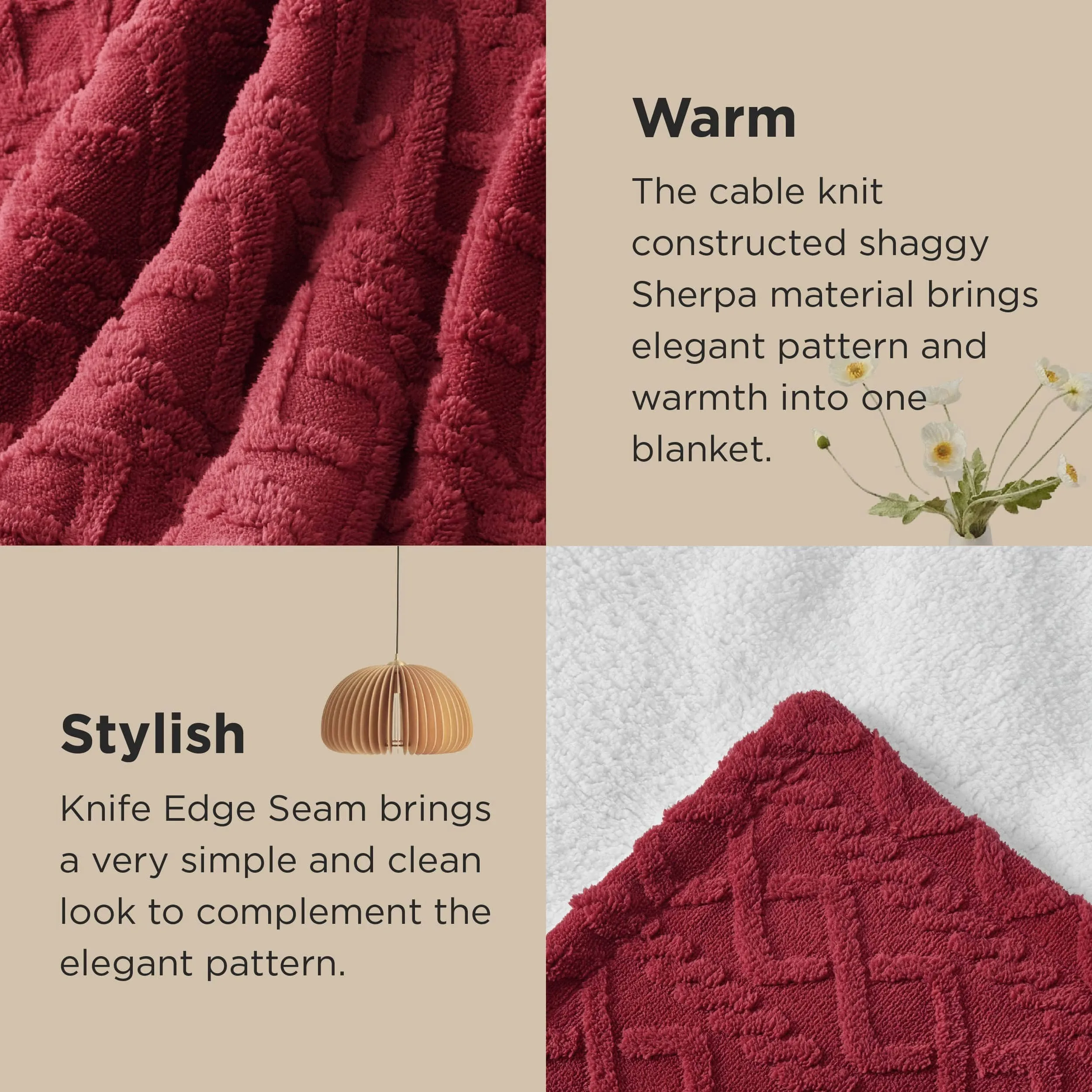 Bedsure Sherpa Throw Blanket For Couch