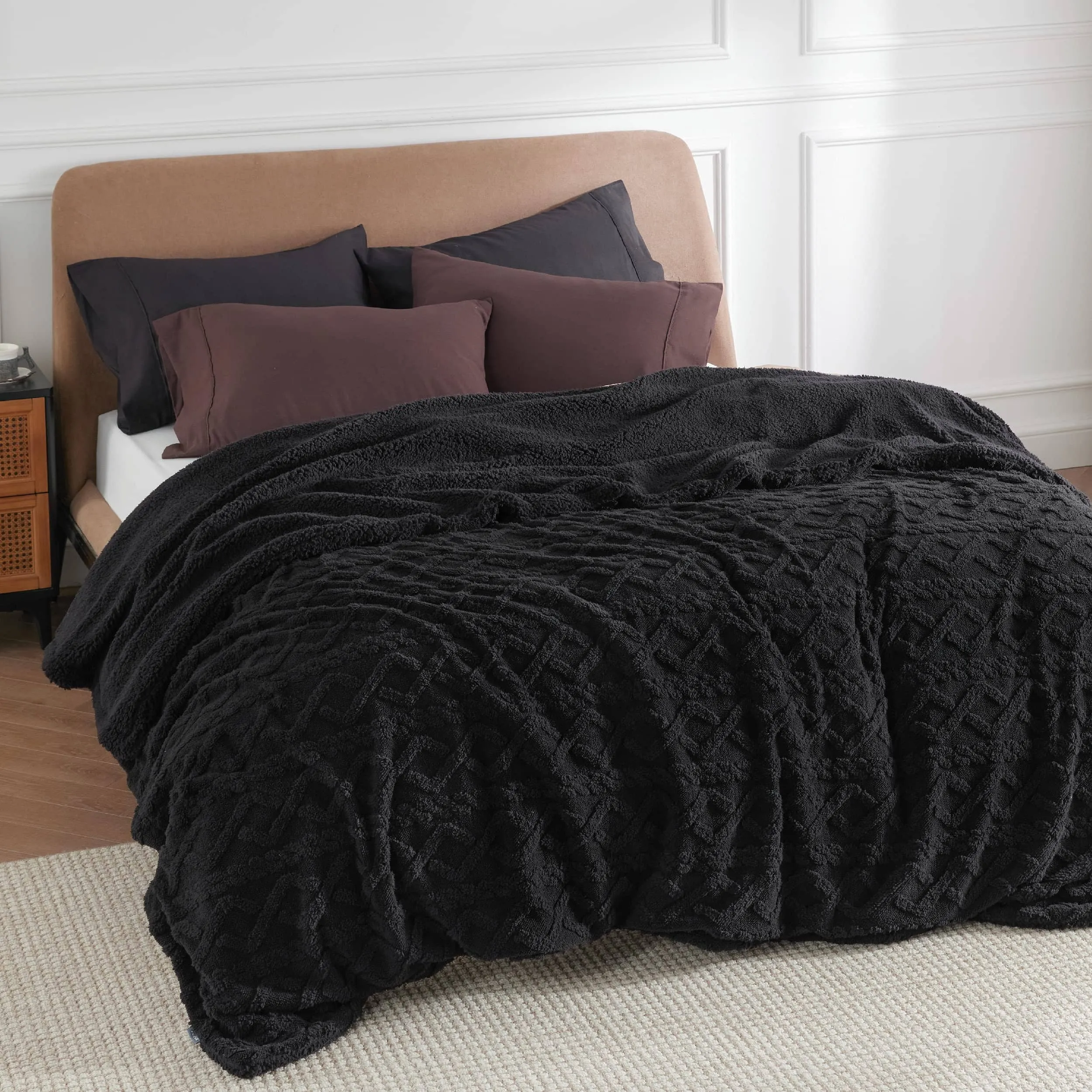 Bedsure Sherpa Throw Blanket For Couch