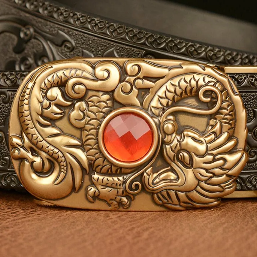 Ceinture Esprit Animal ornée d'une pierre à motif Dragon, modèle Finley