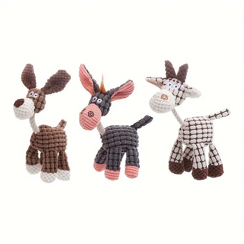 Cute Soft Durable Squeaker Chew Toys for Dogs