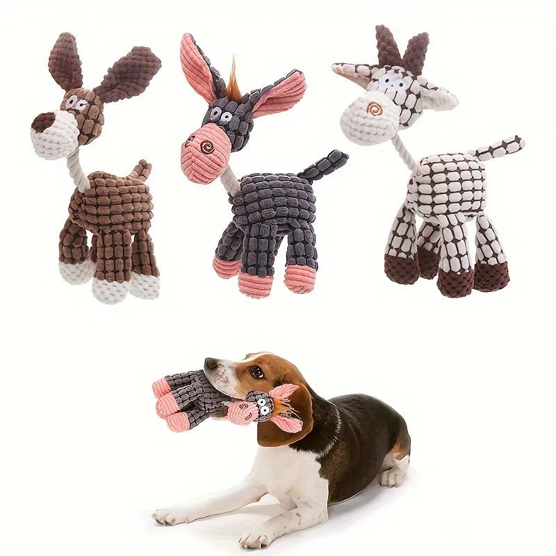 Cute Soft Durable Squeaker Chew Toys for Dogs