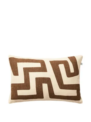 Handwoven taupe cushion cover