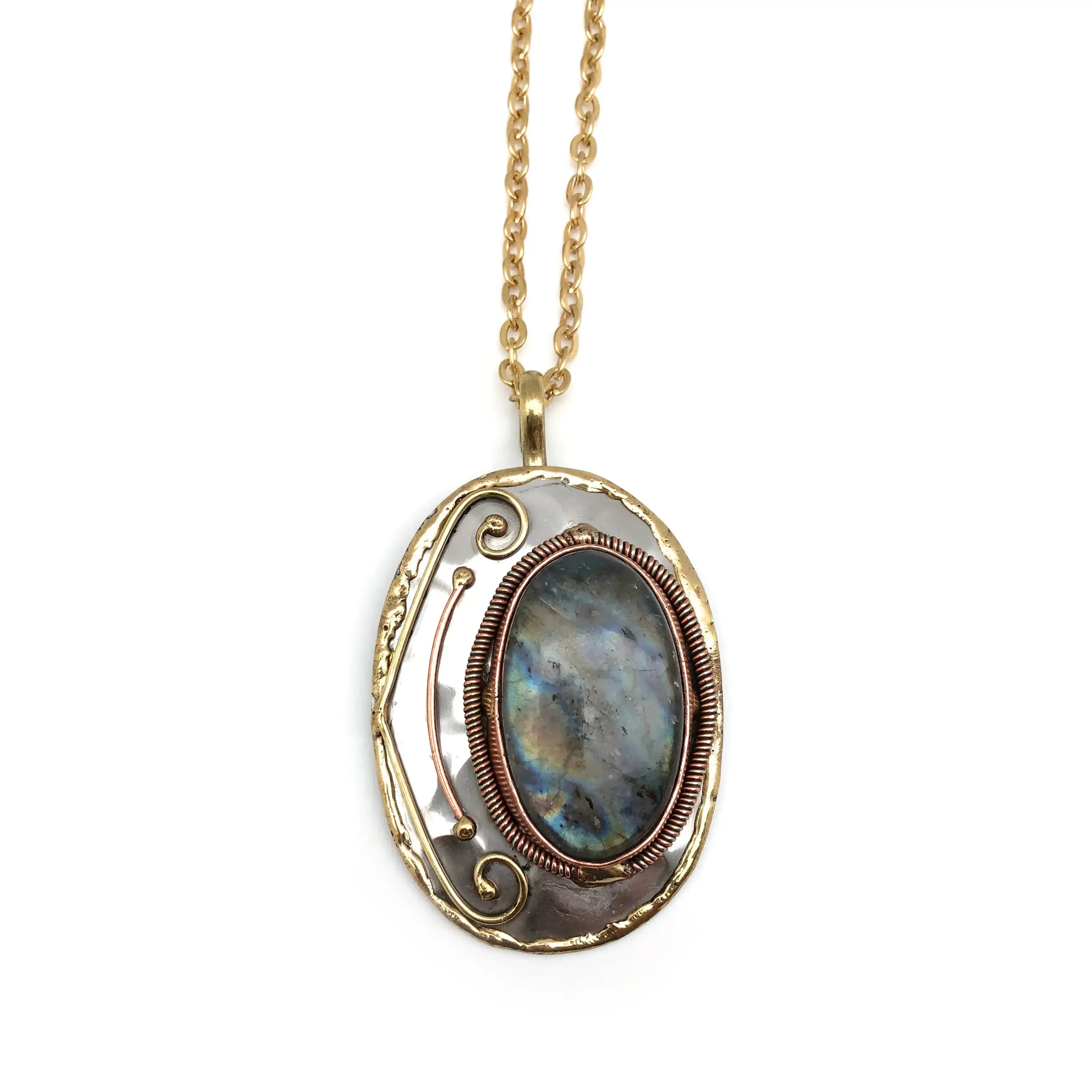 Janya Pendant - Labradorite