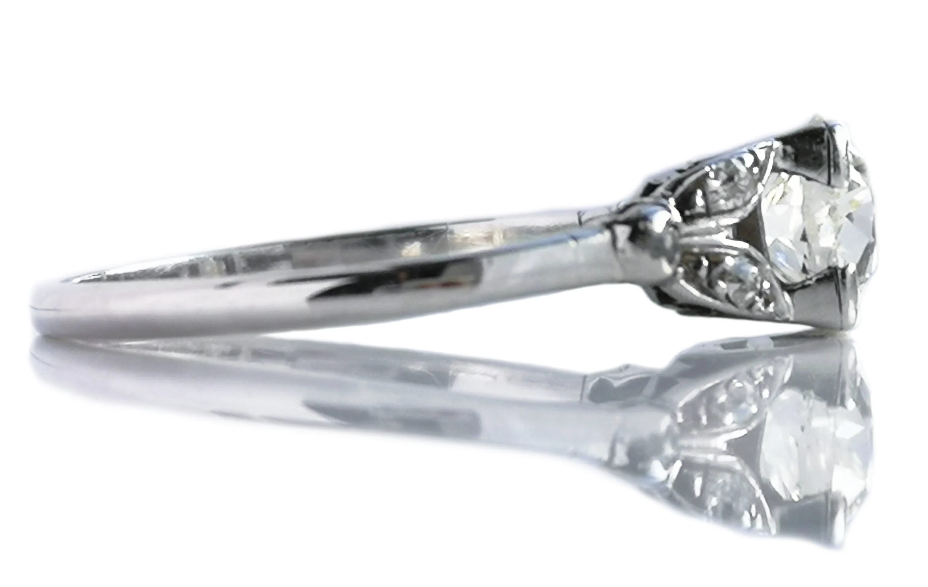 Mid-Century 1.00ct I/VS Old European Cut Diamond Engagement Ring
