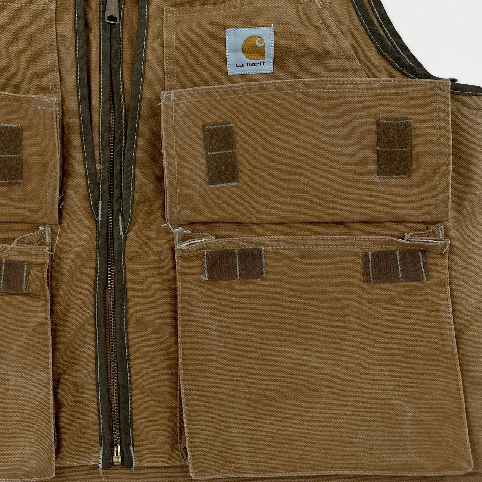 Vintage 90s Carhartt VU256 Unlined Hunting Vest with Game Bag - XL